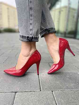 Туфлі жіночі LAVINI червоні шкіра лакована каблук 10см розмір 35 (3730) Коломия
