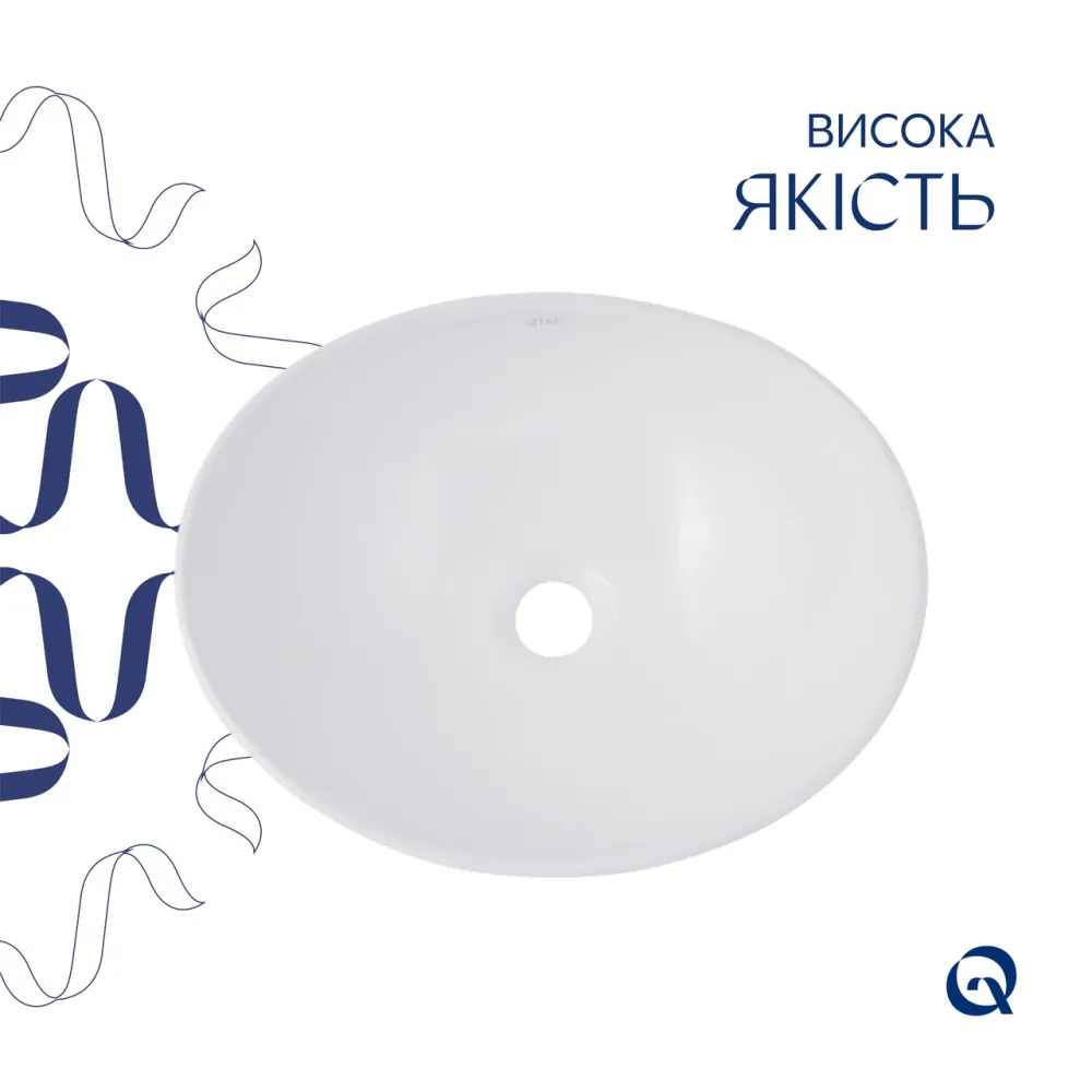 Раковина-чаша Qtap Dove 415x340x140 White QT06116062AW Киев - изображение 7