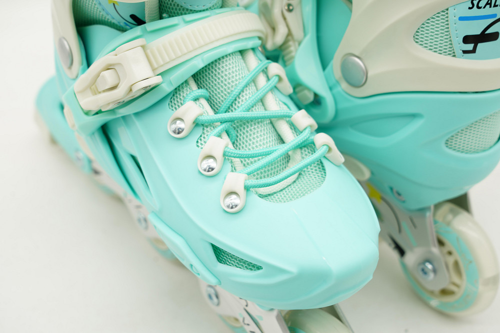 Детские ролики с мягкими полиуретановыми колесами Scale Sports LF605. Мятный цвет. Размер 29-33 Одесса - изображение 4