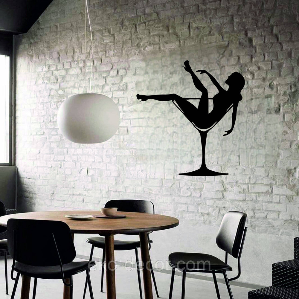 Декоративное настенное Панно «Девушка в бокале», Декор на стену Киев - изображение 1