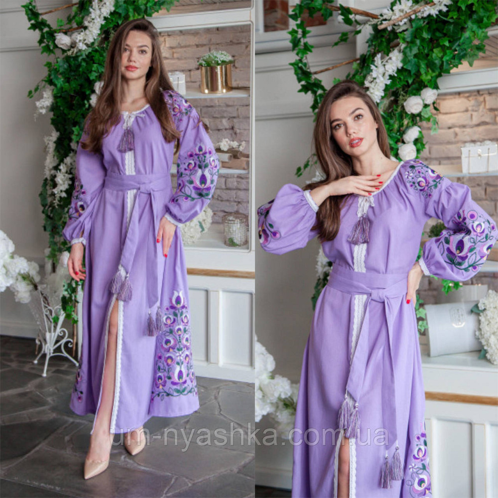 Жіноча вишита сукня на льоні Мальва Кривий Ріг - фото 3