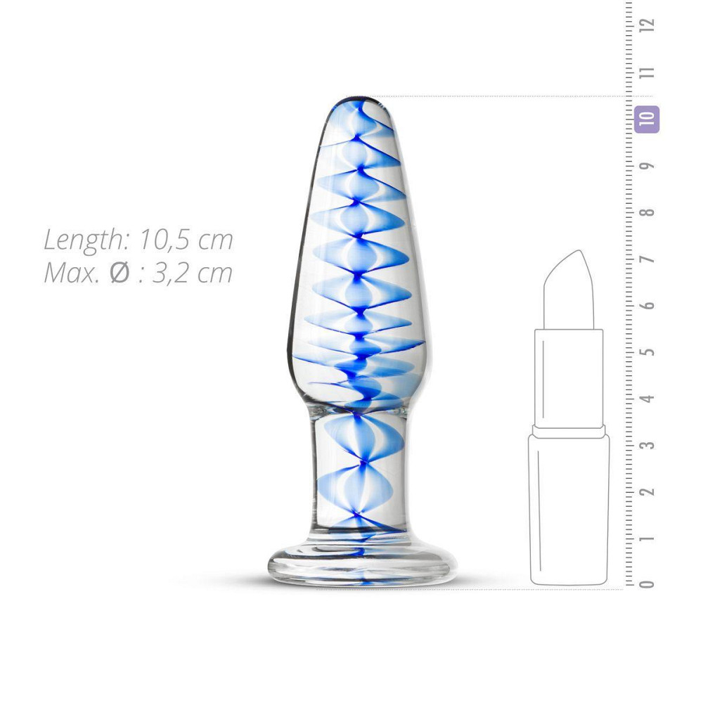 Стеклянная анальная пробка с внутренней спиралью Gildo Glass Buttplug No. 23 Sex Aura Киев - изображение 3
