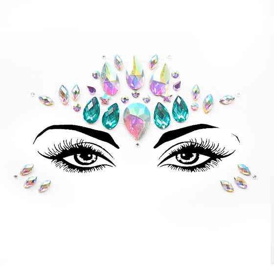 Декоративні стрази для очей one size різнобарвний Київ
