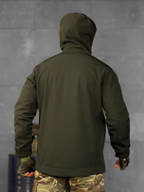 Демисезонная тактическая куртка софтшел  lion олива   ВТ5051 Одесса - изображение 3