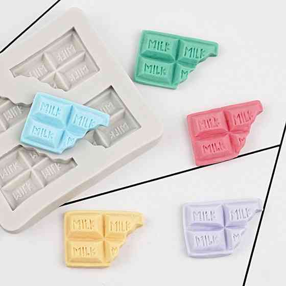 Молд силиконовый Шоколад 6 на 7 см серый Киев