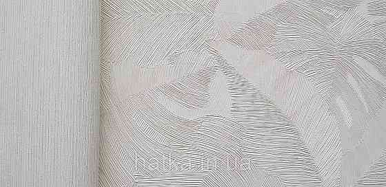 Шпалери вінілові на флізеліні Grandeco Time метрове листя монстери структурні золотисті пісочні Київ