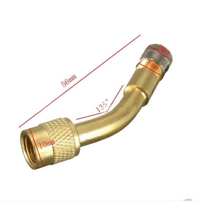 Універсальний подовжувач штока клапана SCHREADER для автомобіля, мотоцикла, велосипеда на 135 градусів Бровари - фото 1
