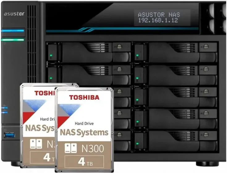 Сервер Сервер Asustor LOCKERSTOR 10 AS6510T 10-bay, Intel ATOM C3538 Czterordzeniowy 2.1GHz, 8G RAM, 2x10GbE LAN, 2x 2.5GbE USB Киев - изображение 1