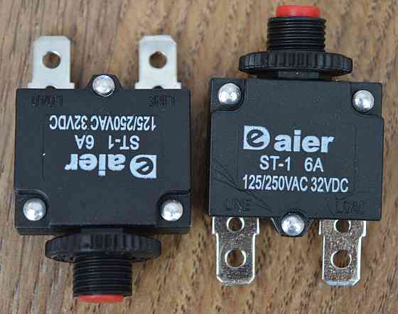 Автоматическое защитное устройство ST-1 ( Брейкер) 6А, 250V Полтава