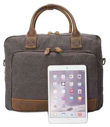 Сумка текстильная Vintage 20062 Серая Киев