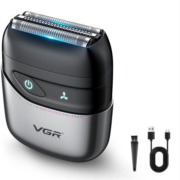 Электробритва шейвер VGR V-379 двойное лезвие триммер водонепроницаемый с дорожной сумкой Винница - изображение 3