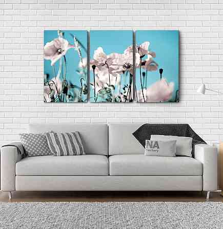 Модульна картина Квіти (53х100см) Art-17_3А Київ