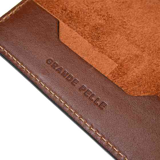Обложка на паспорт из натуральной кожи GRANDE PELLE 11485 Коричневый Киев