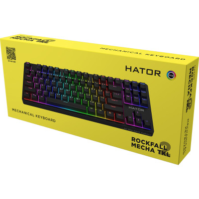 Клавиатура Hator Rockfall 2 Mecha TKL Orange USB Black (HTK-520) Винница - изображение 6