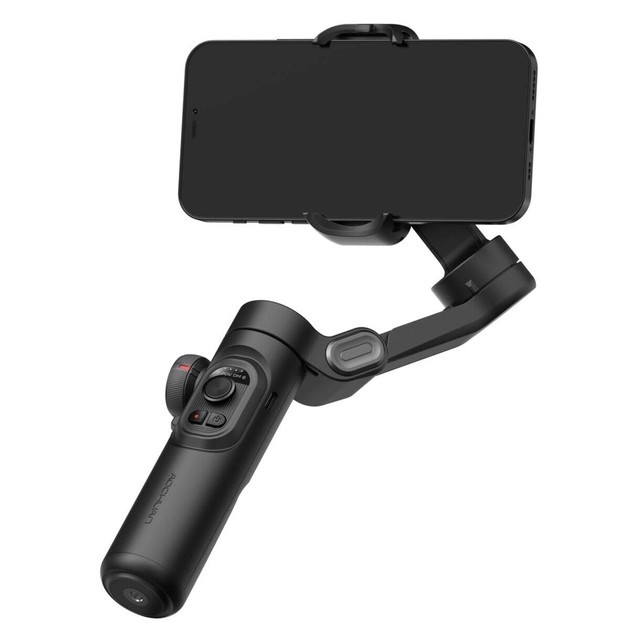 Стедикам AOCHUAN Smart X Pro: Трехосевой Bluetooth стабилизатор для смартфона, OLED-дисплей, беспроводная зарядка, Grey Киев - изображение 4