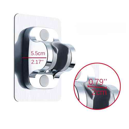 Тримач для душової лійки з регулюванням кута нахилу, настінний клейкий Київ