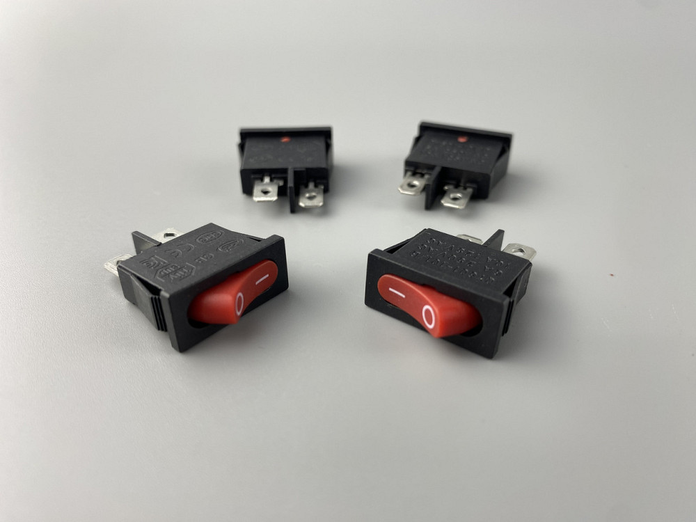 Перемикач клавішний червоний, ON-OFF, 9.5 ммх21мм, 2 ніжки Мукачево - фото 9