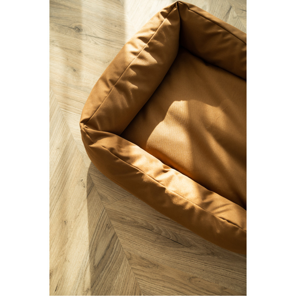 Водовідштовхувальний лежак зі знімним чохлом і двосторонньою хутряною подушкою Incor Коричневий 10040 L (80/60/20) Київ - фото 8