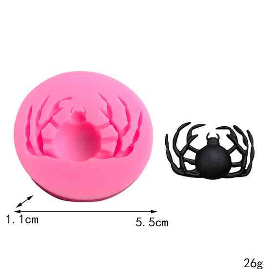 Молд силиконовый Паук 55 мм розовый Киев