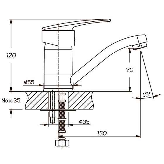 Змішувач для умивальника Haiba Ceba 004    ( HB0029 ) 27181 Харків