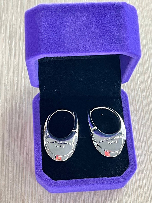 Сережки Saint Laurent у білому золоті Одеса - фото 6