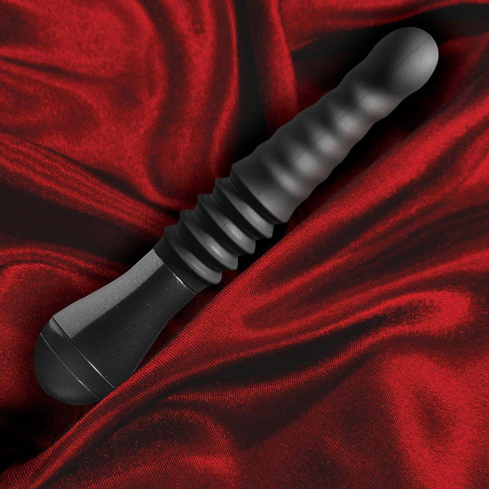 Пульсатор Blush Temptasia – Lazarus Thrusting Dildo – Black, ребристый ствол, 3 скорости Sex Aura Киев - изображение 8