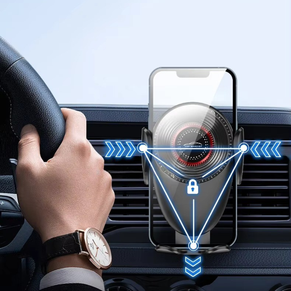 Держатель для телефона,автомобильный ,с механической фиксацией смартфона, на дефлектор в машину,черный Каменец-Подольский - изображение 5