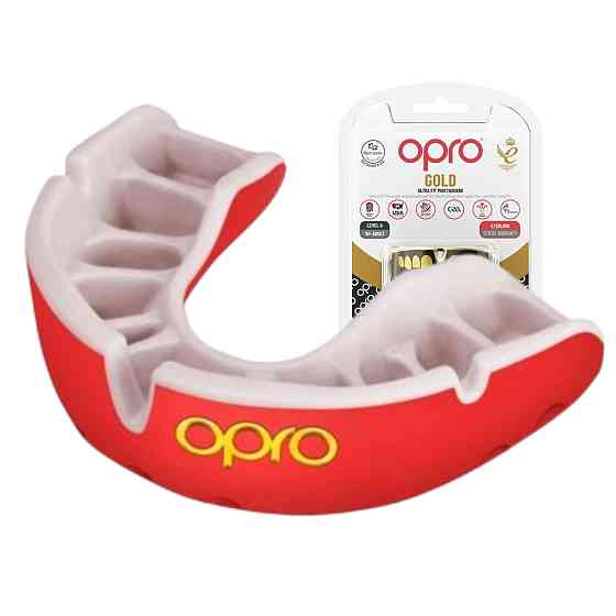 Капа OPRO Gold доросла (вік 11+) Red/Pearl (art.102504004) Кам'янське