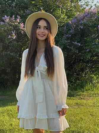 Женское легкое романтичное мини платье из льна Одесса