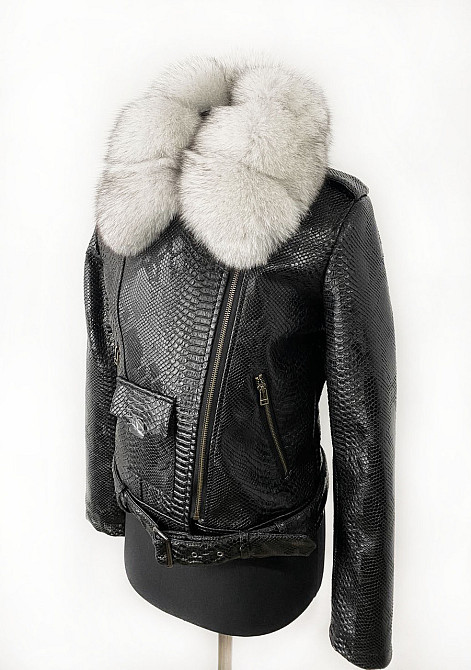 Косуха куртка жіноча з хутром песця Чорнийр 42 Харків - фото 4