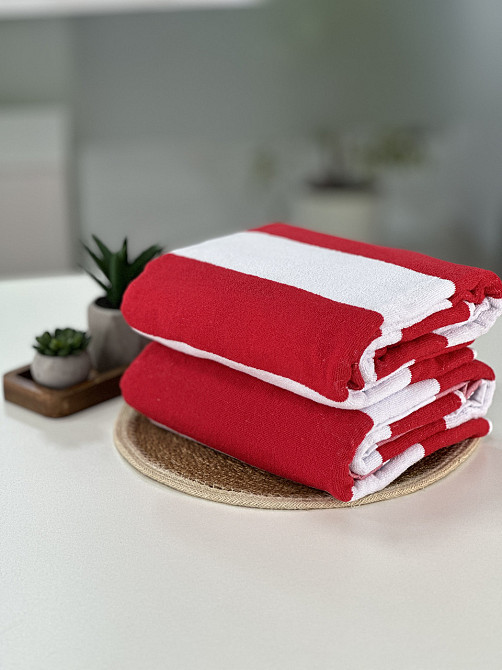 Пляжний рушник Ideal Textile махровий в смужку 90х170см (56860346) Чернівці - фото 6