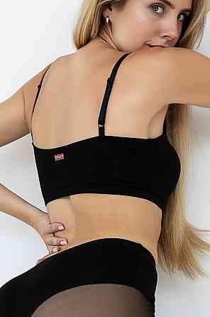 Бюстгальтер без кісточок на резинці знизу (без застібок) TotalFit T51-KHL11 XS, Черный Киев