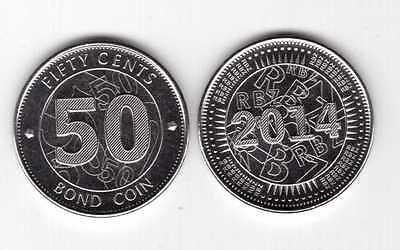 Zimbabwe Зимбабве - 50 Cents 2014 UNC Полтава - фото 1