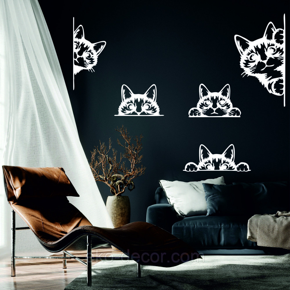 Декоративне настінне 3D Панно «Кіт» Декор на стіну з об'ємом (ціна за 1 шт) Київ - фото 8