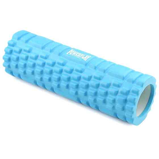 Набір для масажу та йоги PowerPlay PP_4097 (Ролик 30*10 + 2 м'ячі) Blue + гумка 7.5 кг. Кам'янське