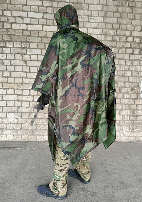 Тактичний дощовик-пончо EasyFit RainC (військовий плащ ЗСУ) woodland Коломия - фото 4
