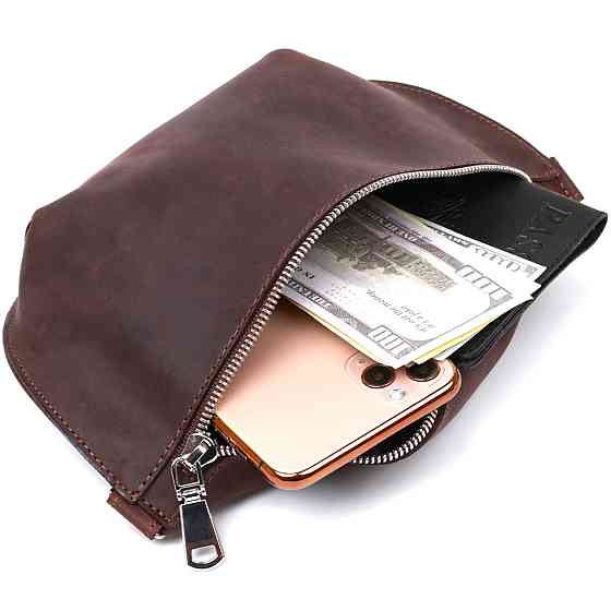 Матова жіноча бананка Shvigel 16395 Коричневий Київ