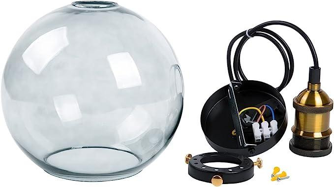 Винтажный подвесной светильник в стиле лофт  (дымчасто-серый 25 см) из Германии Днепр - изображение 4