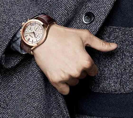 Чоловічий годинник Skmei Prestige 9127 класичний Коричневий Вінниця