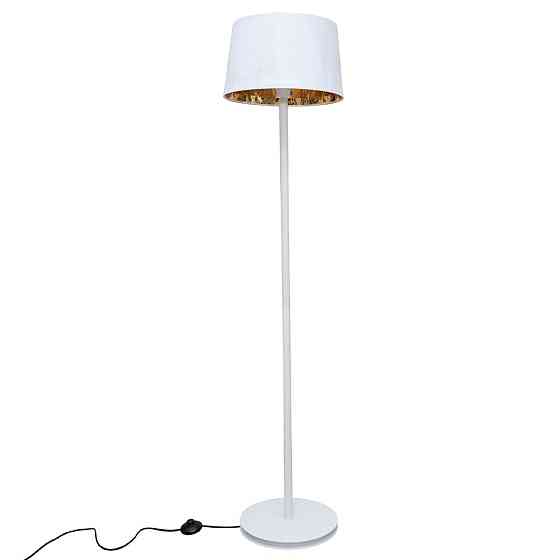Торшер MSK Electric Palermo с белым плафоном из ткани под лампу Е27 с белым основанием NL 3621 WH+WH Одесса