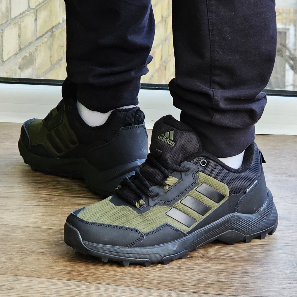 Термо Кроссовки Adidas Gore-Tex Хаки Мужские Зимние Адидас Зелёные (размеры: 41) Днепр - изображение 4