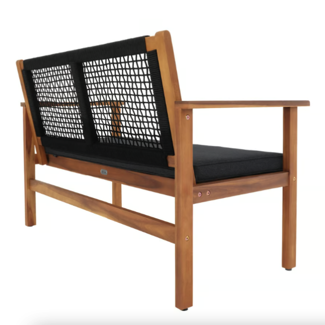 Садова лавка Di Volio Teracina з спинкою чорний Киев - изображение 3