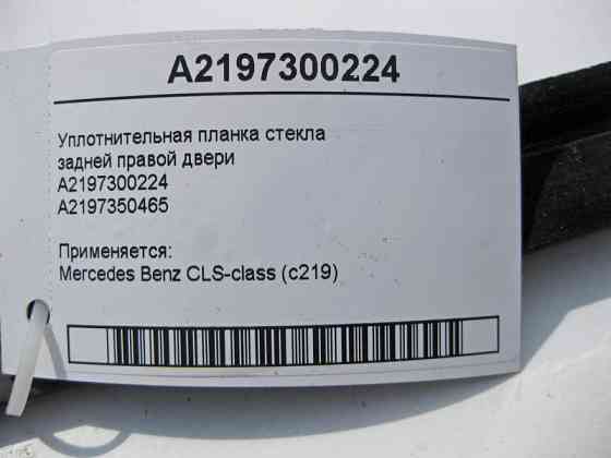 Mercedes-Benz  A2197300224 Ущільнювальна планка скла задніх правих дверей CLS C219 Одеса