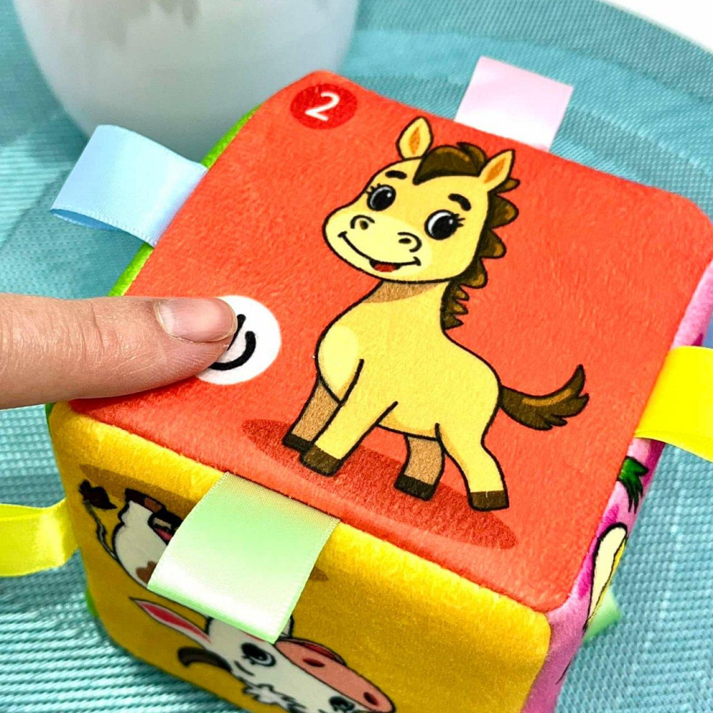 Кубик-крутик Limo Toy навчає тварини звуки вірші пісні українська мова музика світло (HB 0076) Чернигов - изображение 3