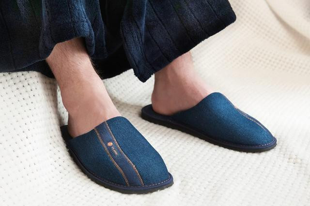 Тапочки мужские домашние джинсовые закрытые тм 