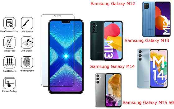 Защитное стекло NeoGlass для Samsung Galaxy M12, M13, M14, M15 5G – ультрапрозрачное и устойчивое Киев