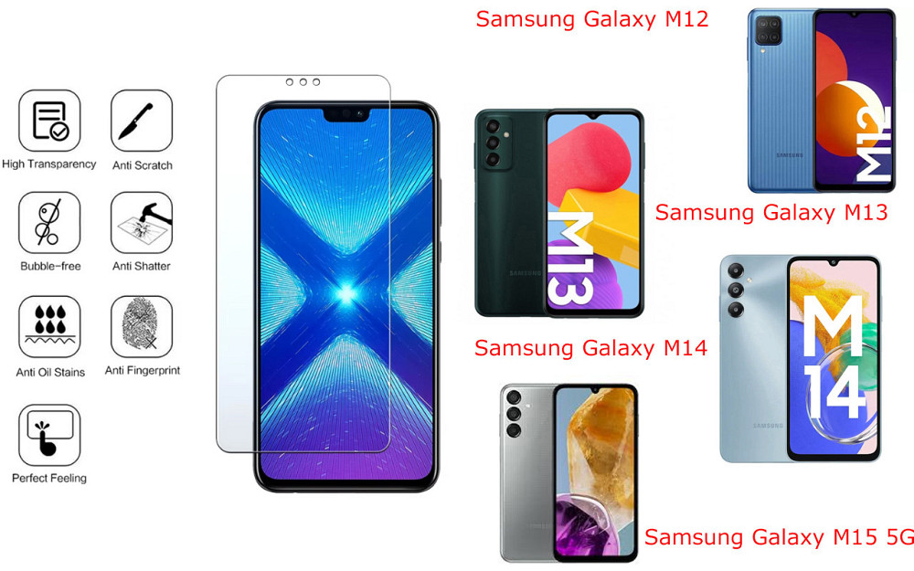 Защитное стекло NeoGlass для Samsung Galaxy M12, M13, M14, M15 5G – ультрапрозрачное и устойчивое Киев - изображение 4