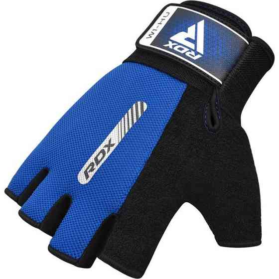 Перчатки для фітнесу RDX W1 HALF BLUE-S Кам'янське
