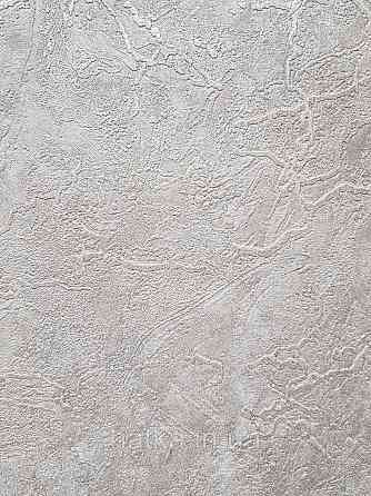 Шпалери вінілові на флізеліні гарячого тиснення DU&KA 1.06х10 вензель основа під штукатурку сірі коричневі Київ