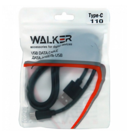 Кабель USB Type-C WALKER 110 1,0А 1м чорний Житомир